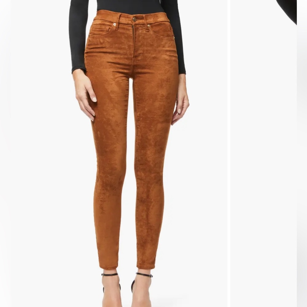 Faux suede jeans